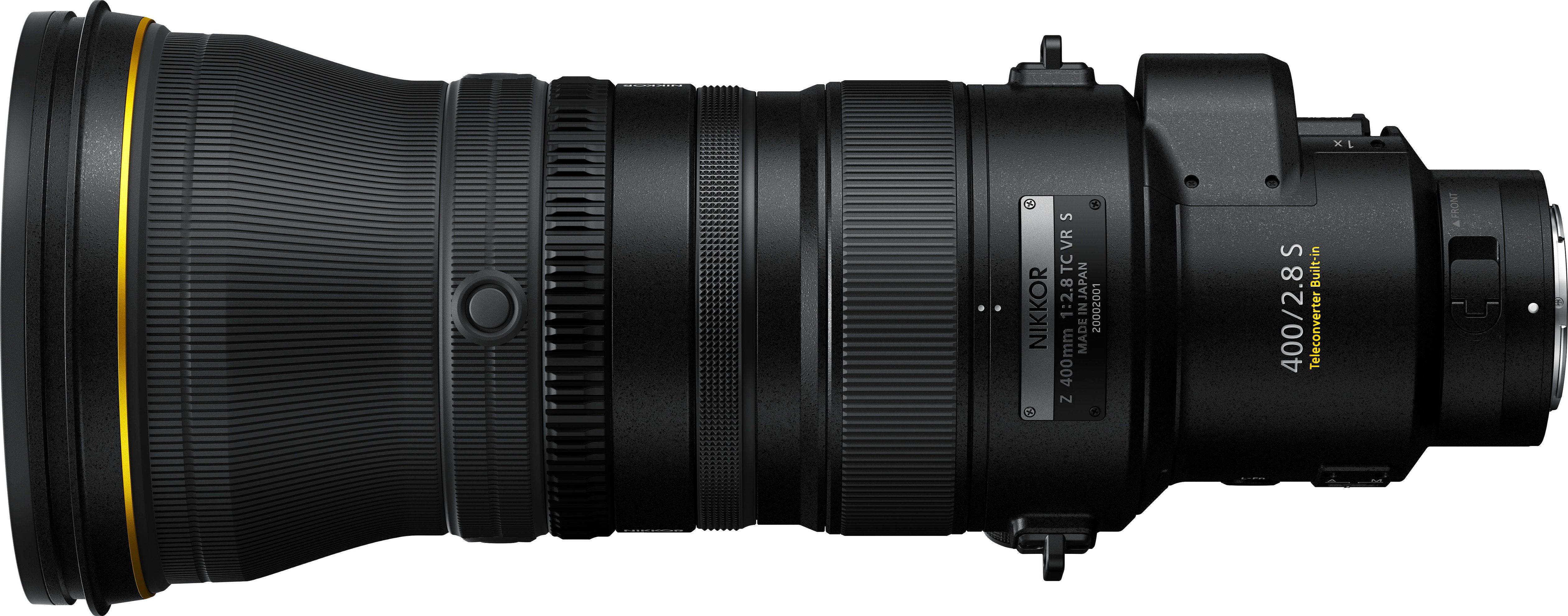 Left View: NIKKOR Z 400mm f/2.8 TC VR S Super-Telephoto Prime Lens for Nikon Z-Series Mirrorless Cameras - Black