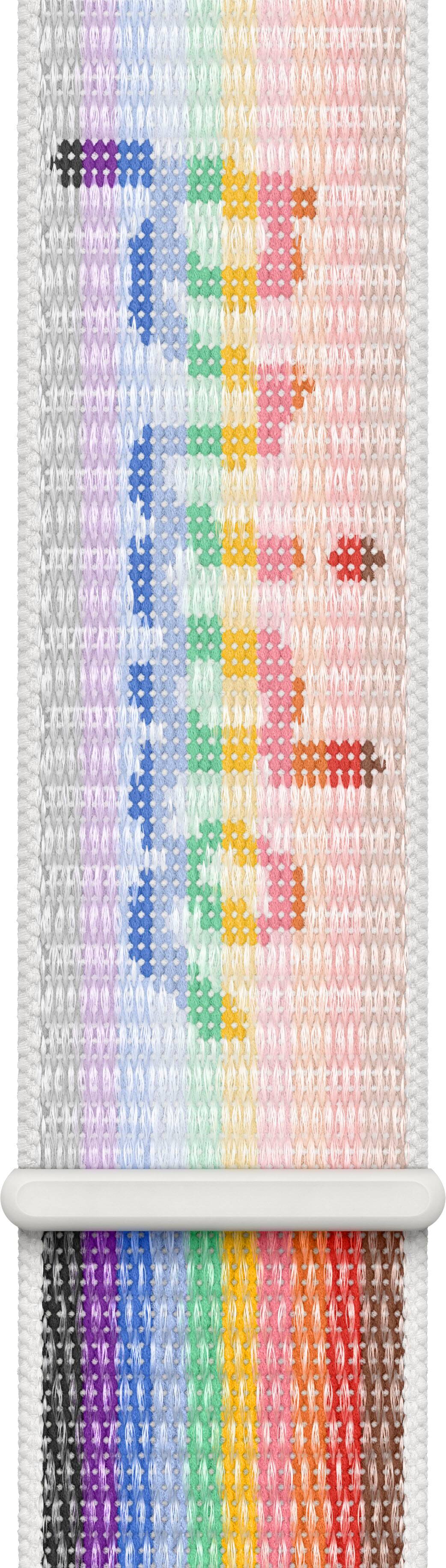 Left. Apple - Pride Edition Nike Sport Loop Regular for Apple Watch 45mm - Pride.