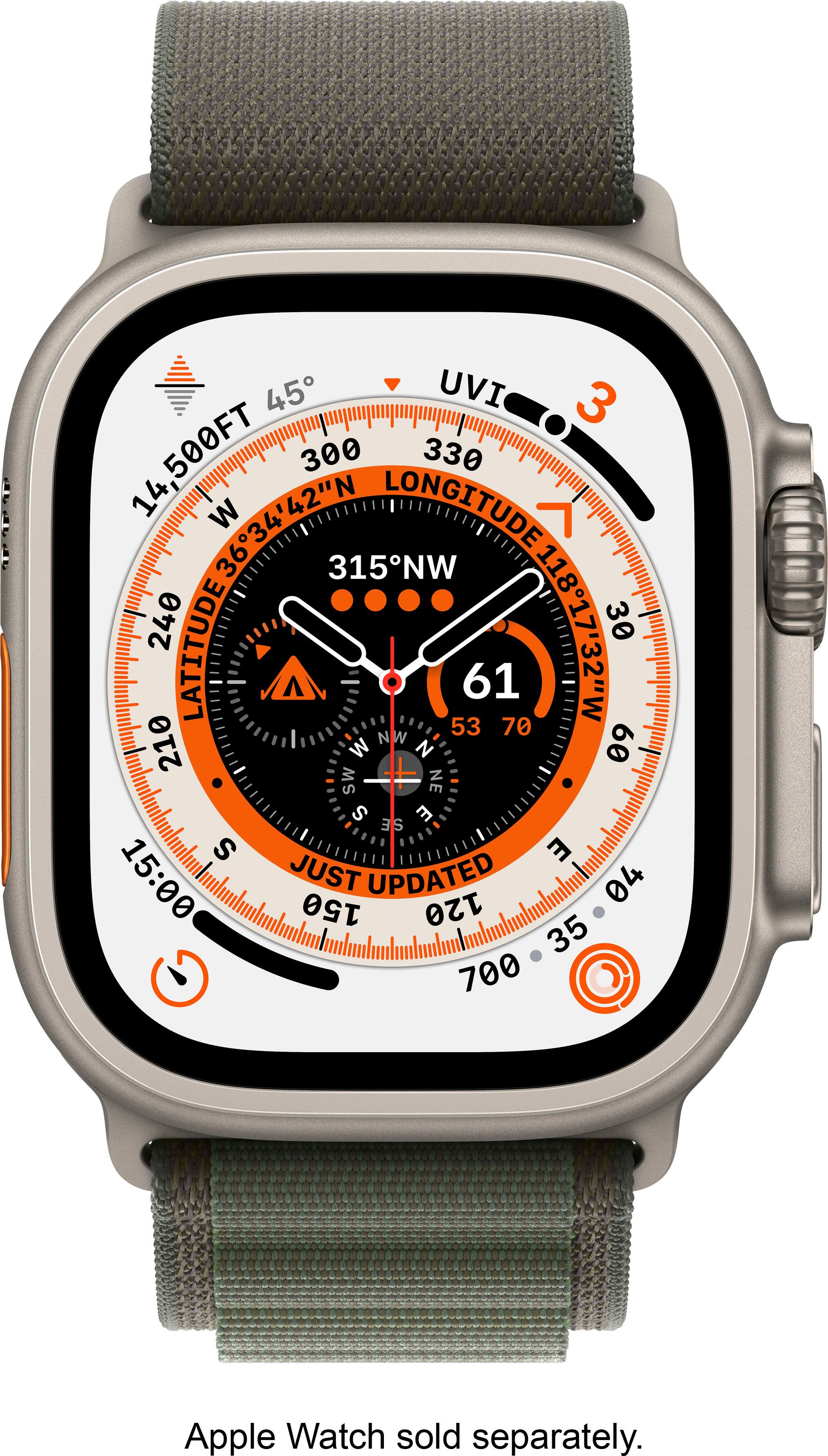 Left. Apple - Alpine Loop M for Apple Watch 49mm - Green.