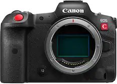 Front. Canon - EOS R5 C 8K Video Mirrorless Cinema Camera (Body Only) - Black.