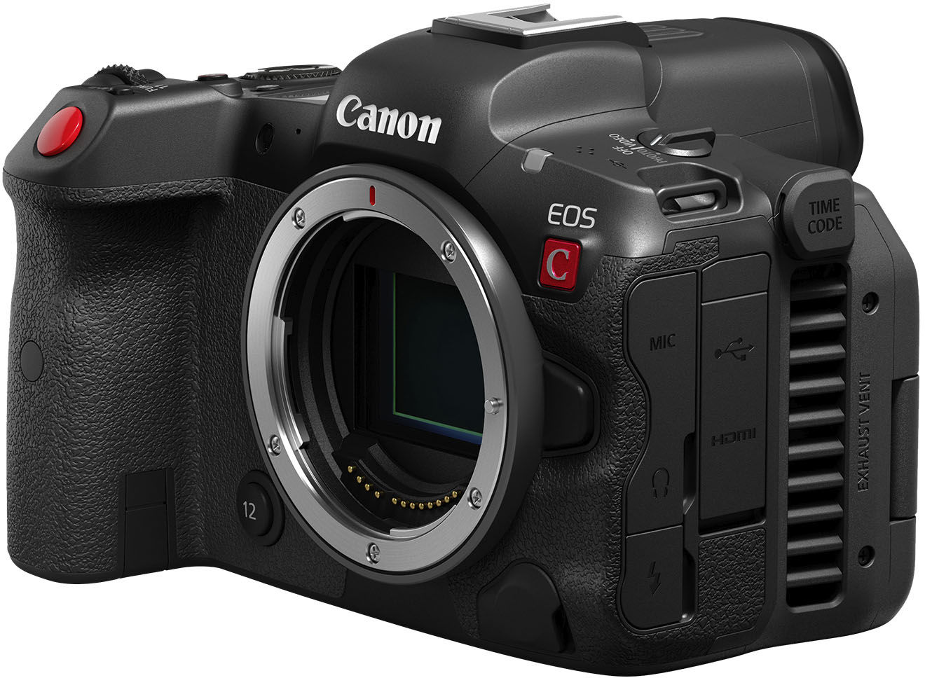 Left View: Canon - EOS R5 C  8K Video Mirrorless Cinema Camera (Body Only) - Black