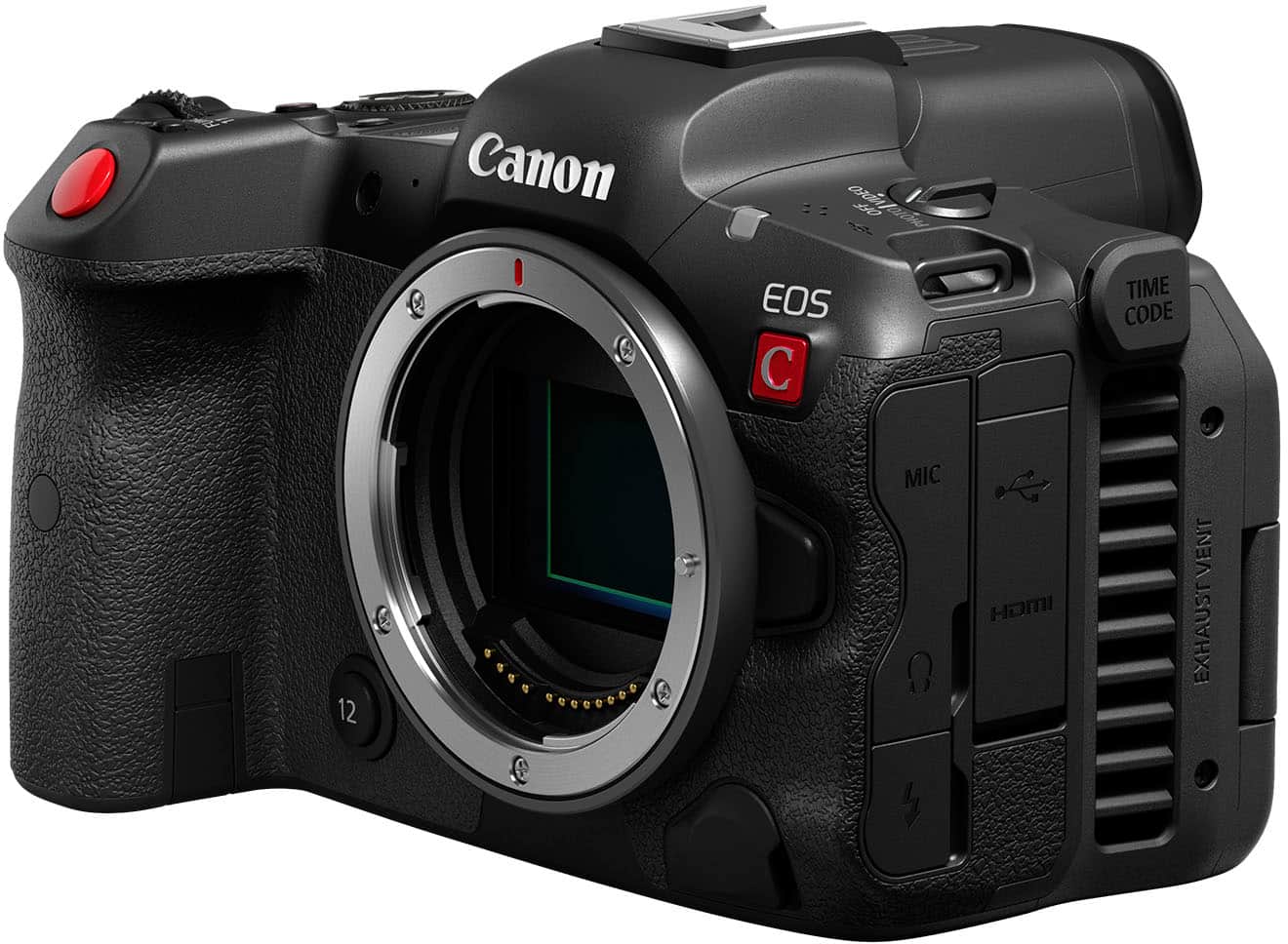 Left. Canon - EOS R5 C 8K Video Mirrorless Cinema Camera (Body Only) - Black.