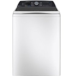 GE Profile - 5.4 Cu Ft High Efficiency Smart Top Load Washer with Smarter Wash Technology, Easier Reach & Microban Technology - White - Front_Zoom
