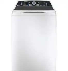 GE Profile - 5.4 Cu. Ft. High Efficiency Smart Top Load Washer with Smarter Wash Technology, Easier Reach & Direct Drive Motor - White