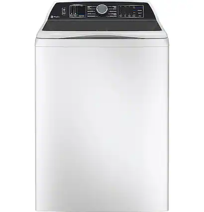 GE Profile - 5.4 Cu. Ft. High Efficiency Smart Top Load Washer with Smarter Wash Technology, Easier Reach & Direct Drive Motor - White
