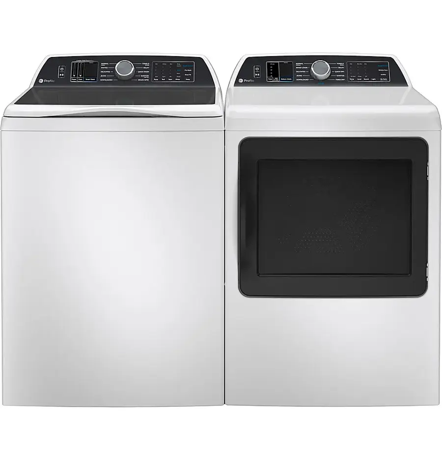 Alt View 2. GE Profile - 5.4 Cu Ft High Efficiency Smart Top Load Washer with Smarter Wash Technology, Easier Reach & Direct Drive Motor - White.