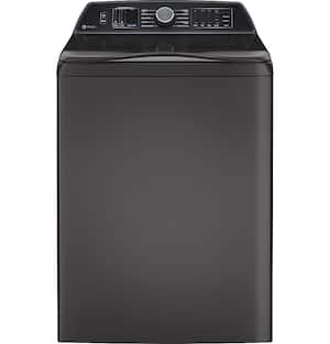 GE Profile - 5.3 Cu. Ft. High Efficiency Smart Top Load Washer with Smarter Wash Technology, Easier Reach & Direct Drive Motor - Diamond Gray