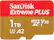 Front. SanDisk - Extreme PLUS 1TB microSDXC UHS-I Memory Card - Red/Gold.