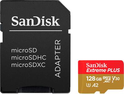 SanDisk Extreme PLUS 128GB MicroSDXC UHS I Memory Card SDSQXBD SanDisk Extreme PLUS 128GB MicroSDXC UHS I Memory Card SDSQXBD