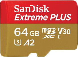 SanDisk - Extreme PLUS 64GB microSDXC UHS-I Memory Card - Front_Zoom