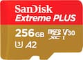 SANDISK - 256GB Extreme PLUS microSDXC UHS-I Memory Card, R/W up to 250/170MB/s