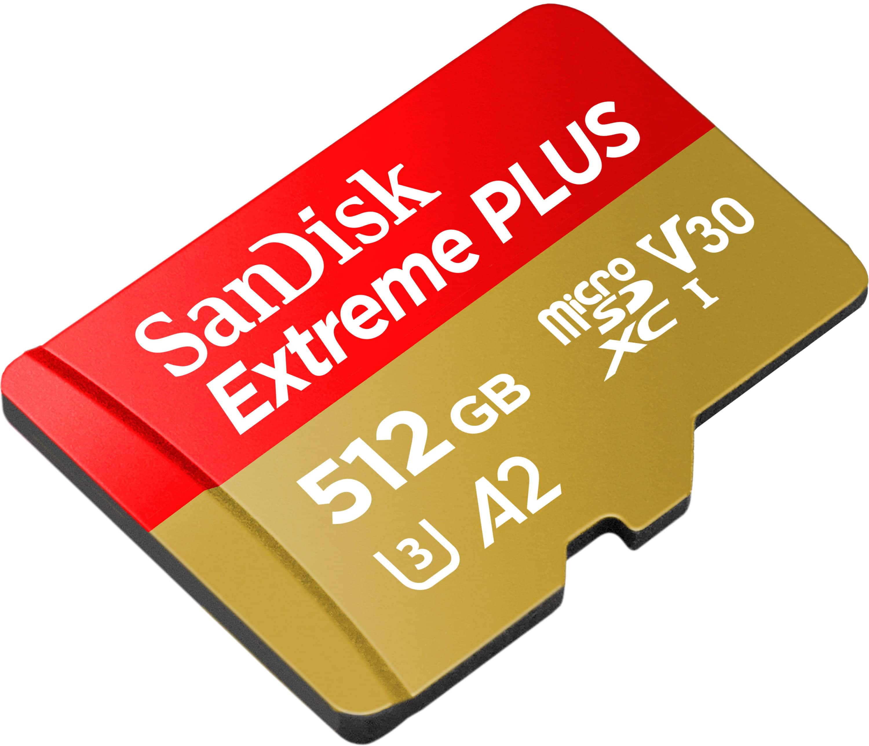 Alt View 12. SanDisk - Extreme PLUS 512GB microSDXC UHS-I Memory Card - Red/Gold.