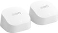 Front. eero - 6+ AX3000 Dual-Band Mesh Wi-Fi 6 System (2-pack) - White.