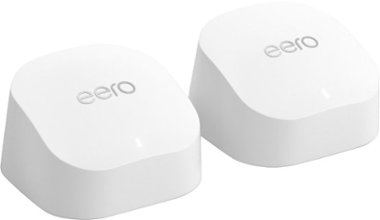 eero - 6+ AX3000 Dual-Band Mesh Wi-Fi 6 System (2-pack) - White - Front_Zoom