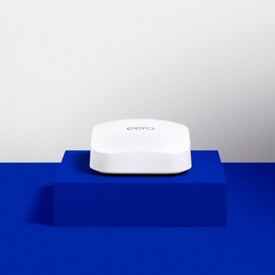 Left Zoom. eero - Pro 6E AX5400 Tri-Band Mesh Wi-Fi 6E Router - White.