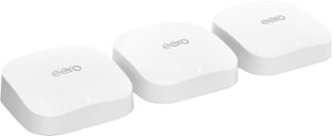 eero - Pro 6E AX5400 Tri-Band Mesh Wi-Fi 6E System (3-pack) - White - Front_Zoom