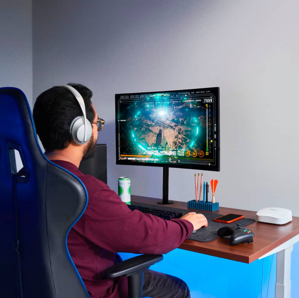 Support for 100+ devices and coverage up to 6,000 sq. ft.