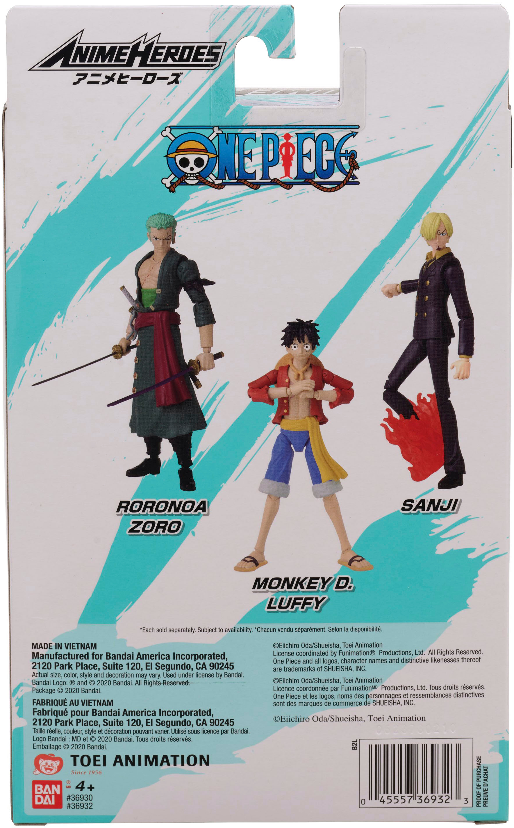 One Piece Action Figures are coming to North America! Bandai America's Anime  Heroes Line will include Luffy, Zoro, and Sanji : r/OnePiece