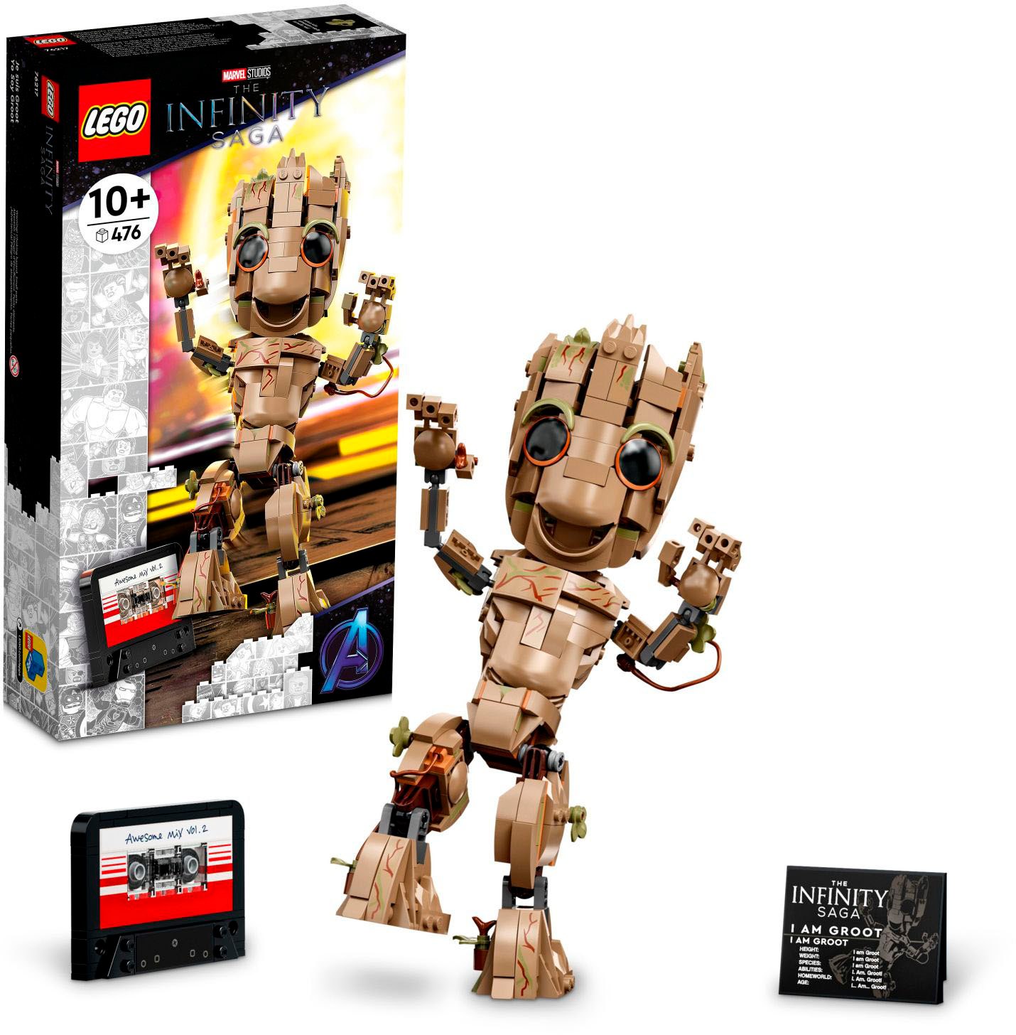 LEGO Marvel I am Groot 76217 Toy Building Kit (476 Pieces) 6378957 - Best  Buy
