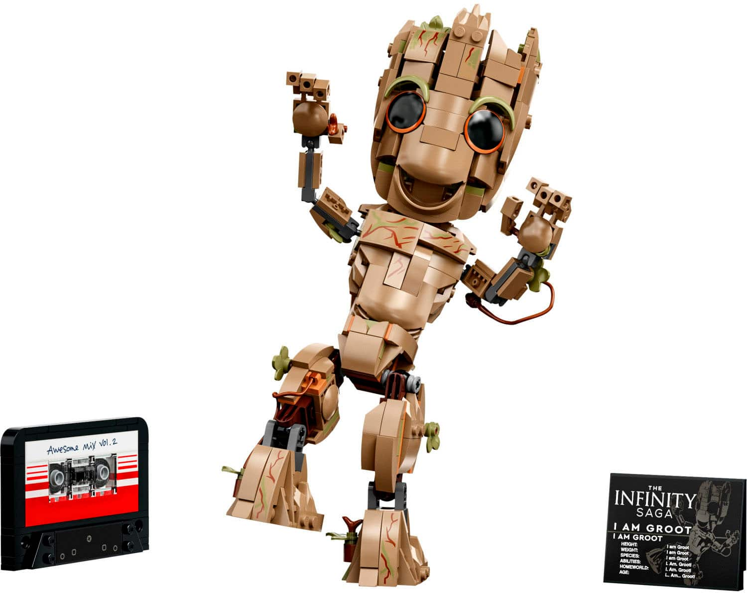 Left View: LEGO - Marvel I am Groot 76217 Toy Building Kit (476 Pieces)