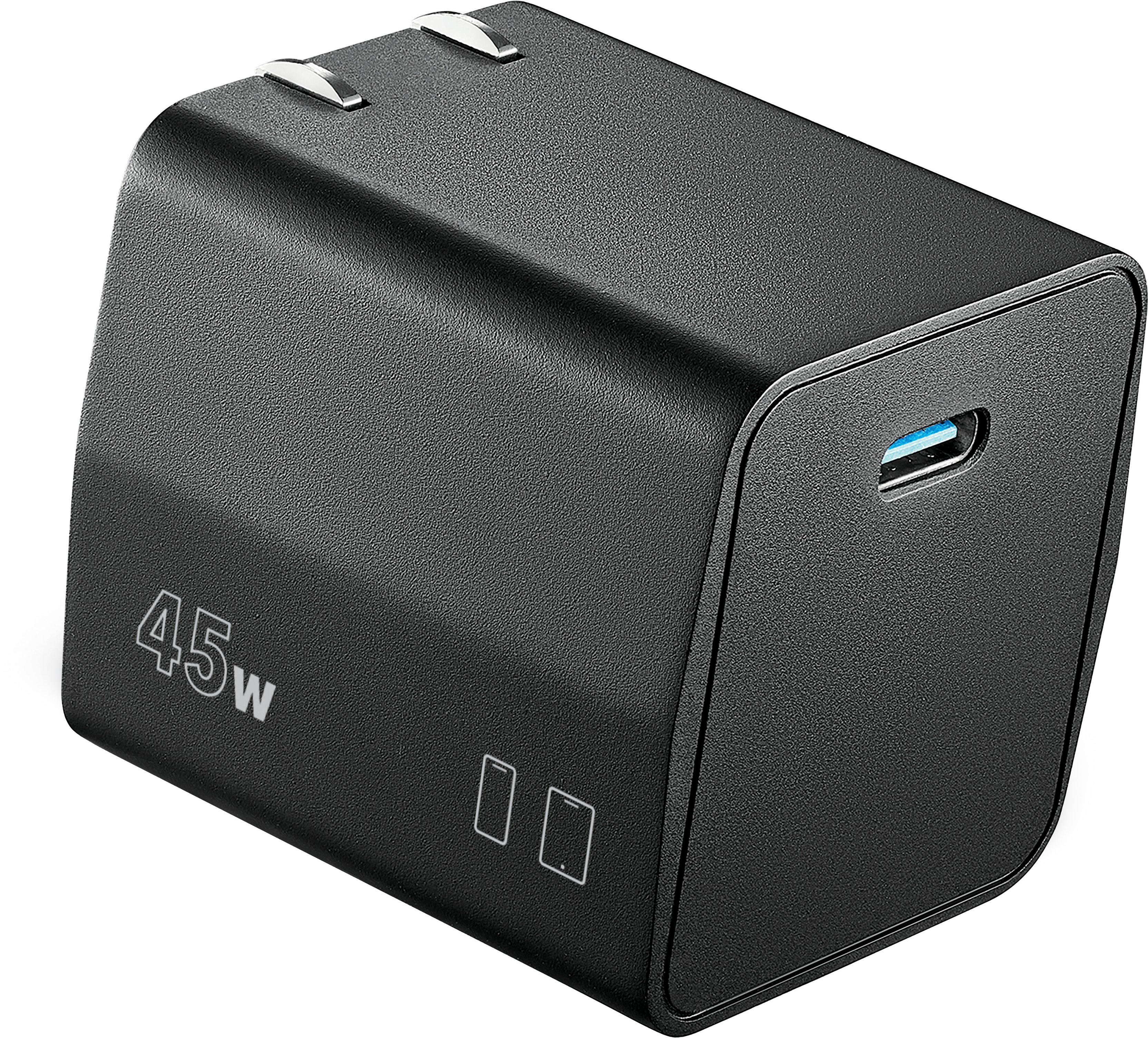 Cargador de pared Gan 45W USB-C Power Delivery ™ 3.0 y USB-A de