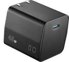 Insignia™ - 45W USB-C Compact Wall Charger for Samsung Smartphones & Tablets - Black - Front_Zoom