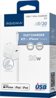 Insignia™ - 20W USB-C Fast Charger Kit for iPhone 14/13/12/11/X/8 series, iPhone SE – White - White - Front_Zoom