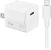 Insignia™ - 20W USB-C Fast Charger Kit for iPhone 14/13/12/11/X/8 series, iPhone SE - White