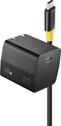 Insignia™ - 45W USB-C Compact Super Fast Charging Wall Charger Kit for Samsung Smartphones & Tablets - Black - Black - Front_Zoom