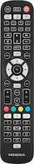 Front. Insignia™ - 8-Device Backlit Universal Remote - Black.