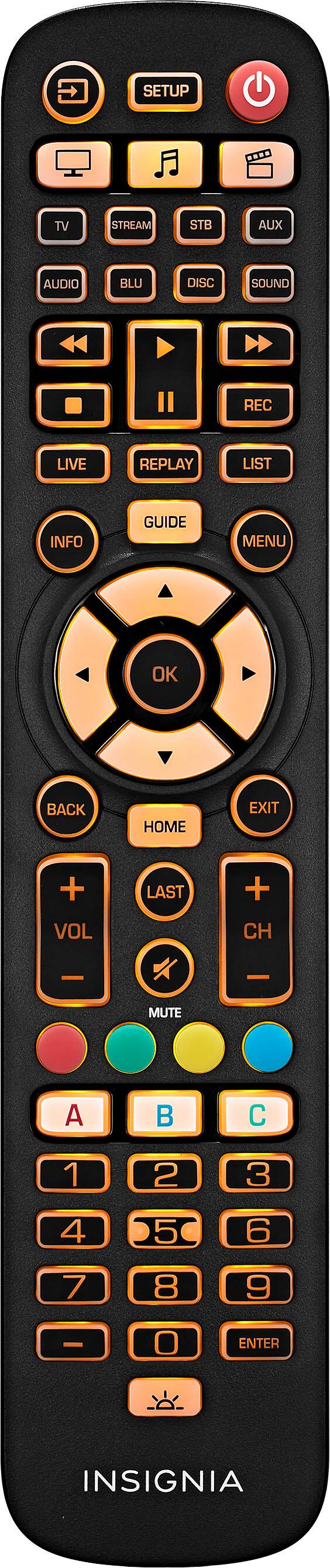Alt View 14. Insignia™ - 8-Device Backlit Universal Remote - Black.