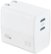 Front. Insignia™ - 45W Foldable Compact Dual USB-C Wall Charger for Samsung Smartphones, iPhone, Tablets, Chromebook and More - White.