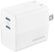 Alt View 11. Insignia™ - 45W Foldable Compact Dual USB-C Wall Charger for Samsung Smartphones, iPhone, Tablets, Chromebook and More - White.