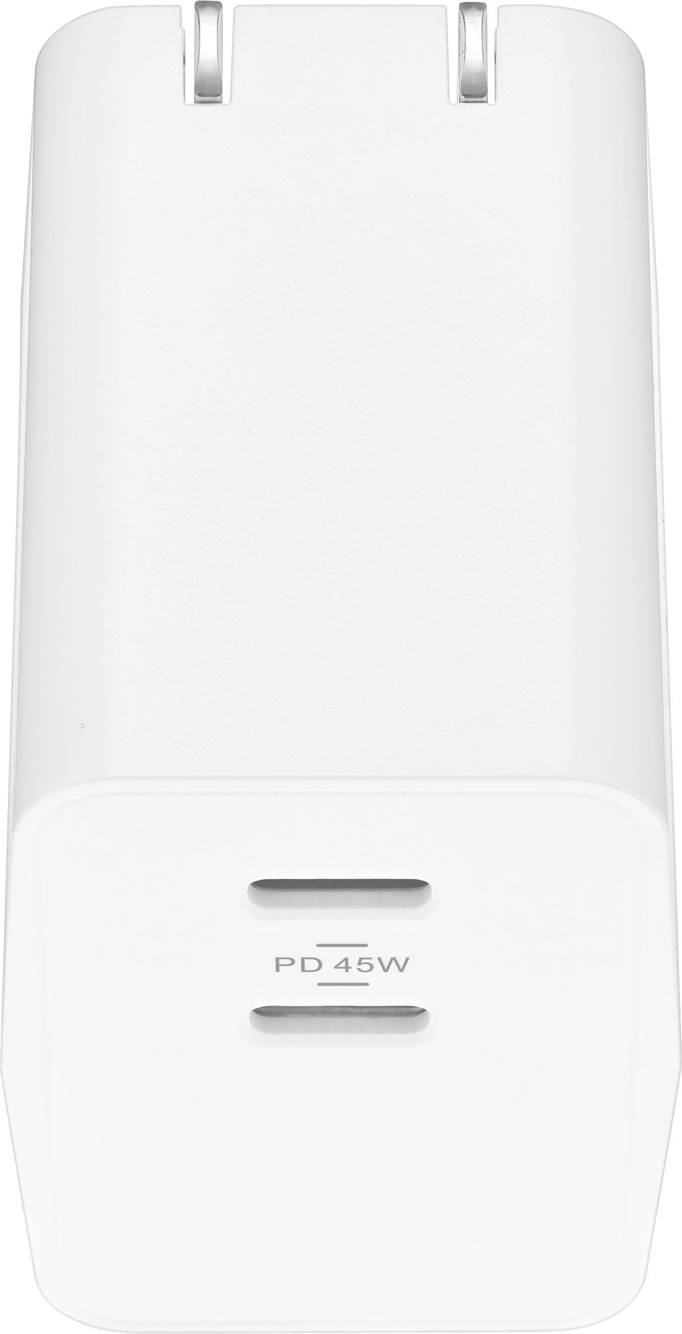 Alt View 13. Insignia™ - 45W Foldable Compact Dual USB-C Wall Charger for Samsung Smartphones, iPhone, Tablets, Chromebook and More - White.