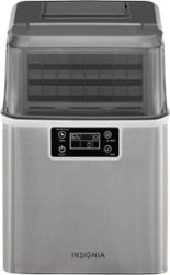Insignia™ - 44 Lb. Portable Clear Ice Maker with Auto Shut-off - Stainless steel - Front_Zoom