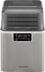 Insignia™ - 44 Lb. Portable Clear Ice Maker with Auto Shut-off - Stainless steel