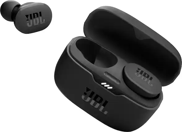 Front. JBL - Tune 130NC True Wireless Noise Cancelling In-Ear Earbuds - Black.