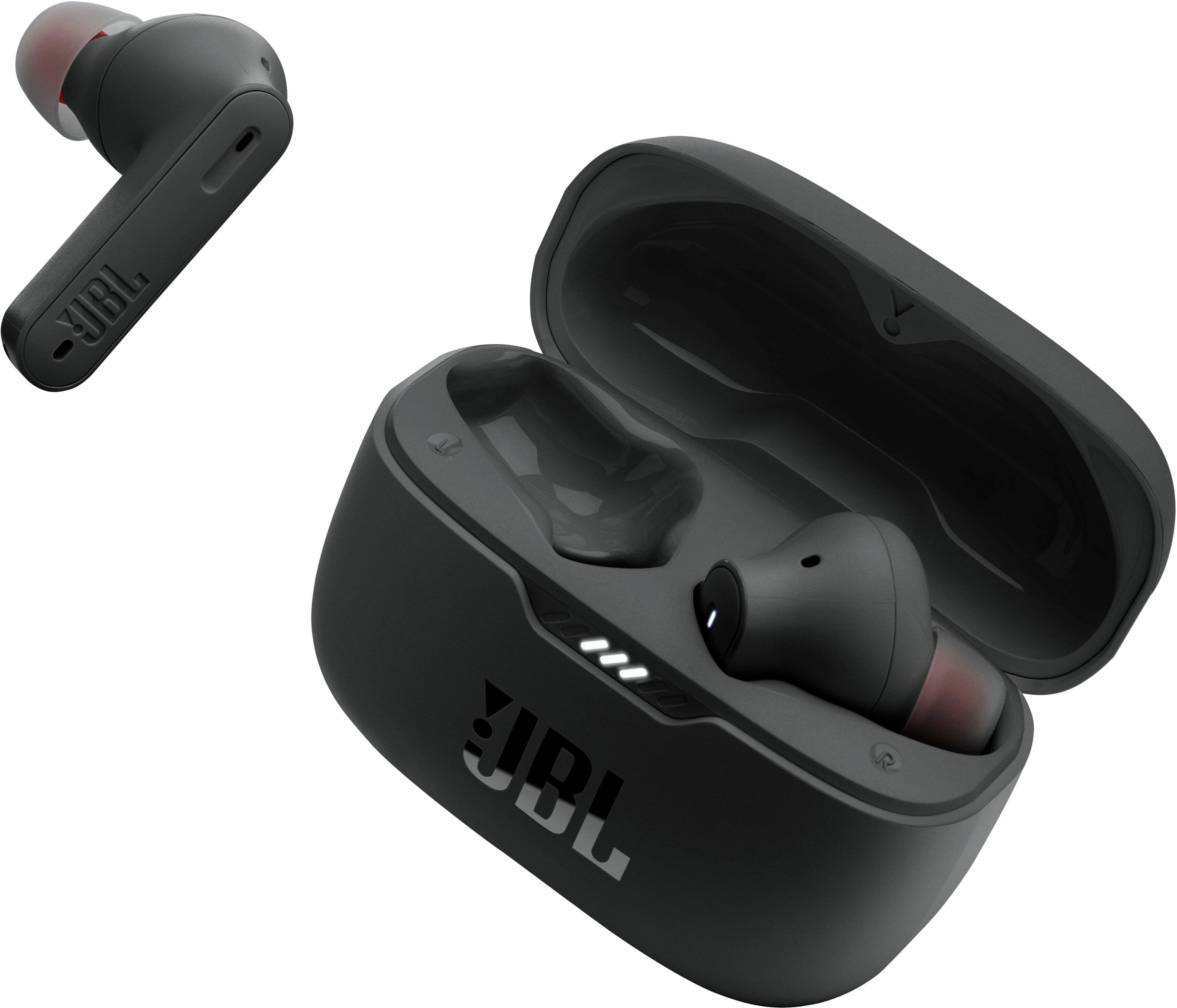 Angle. JBL - Tune 230NC True Wireless Noise Cancelling In-Ear Earbuds - Black.