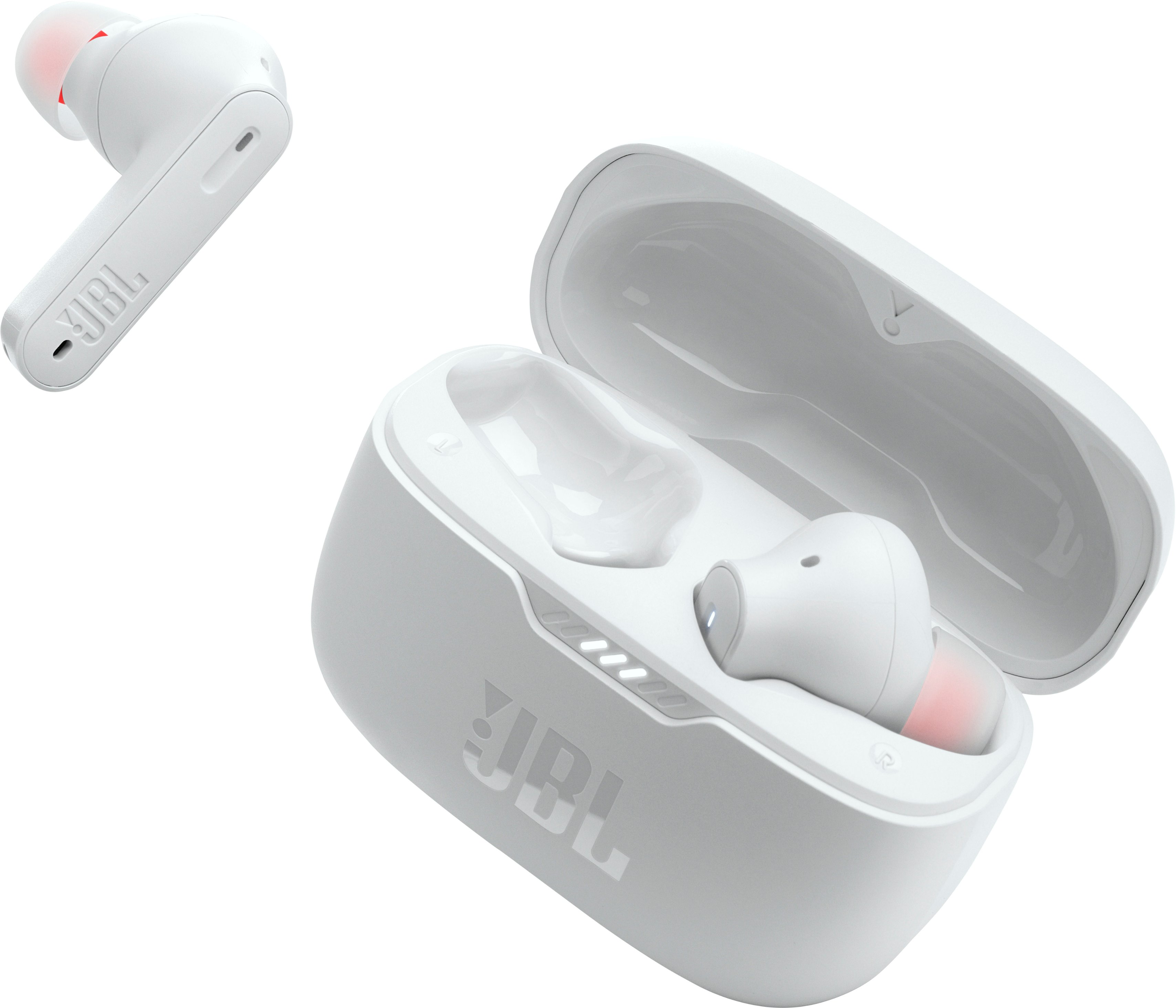 Angle View: JBL - Tune 230NC True Wireless Noise Cancelling In-Ear Earbuds - White