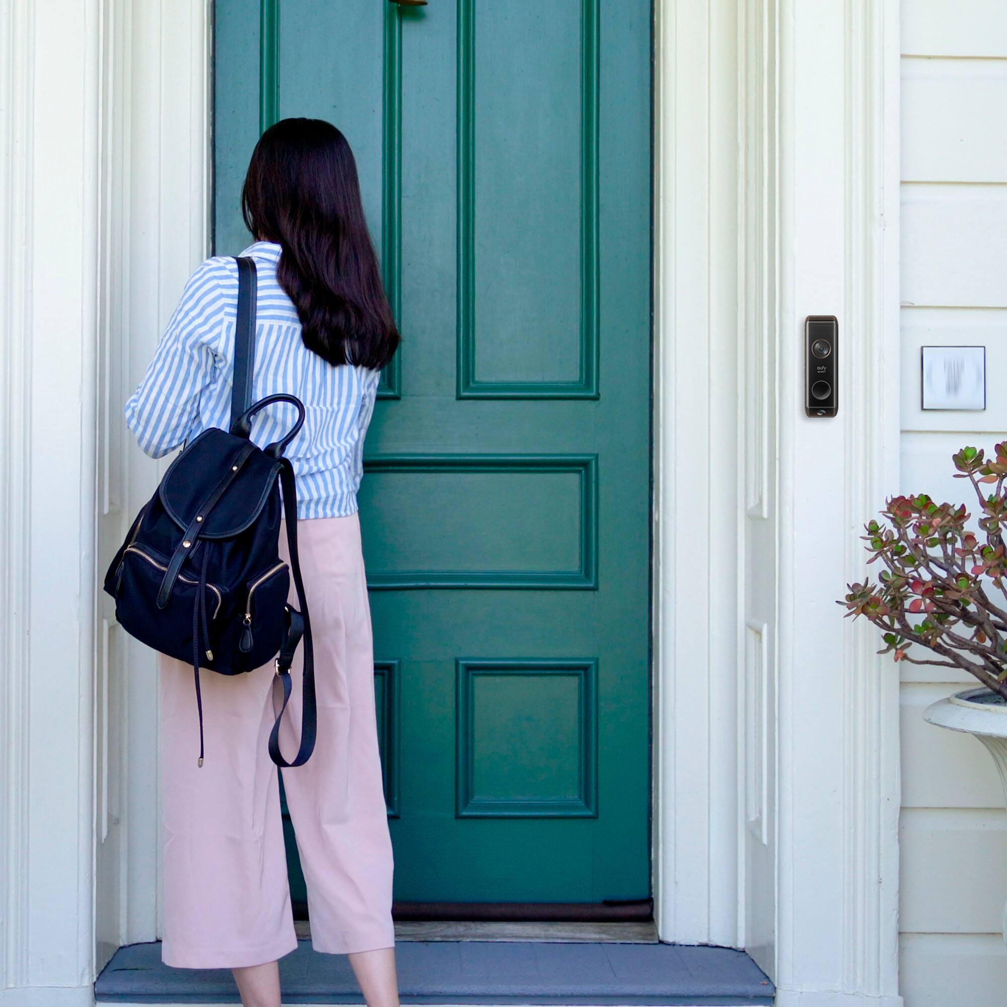 eufy by Anker Video Doorbell 2K (Battery/Wired) Doorbell camera with 4GB  onboard storage at Crutchfield