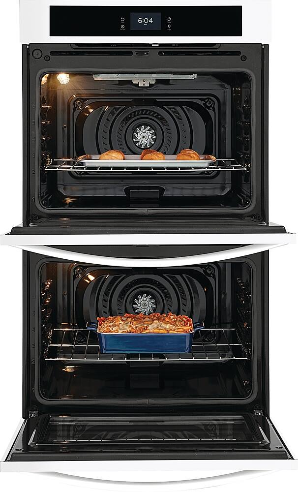 Alt View 11. Frigidaire - 30" Built-in Double Electric Wall Oven with Fan Convection - White.