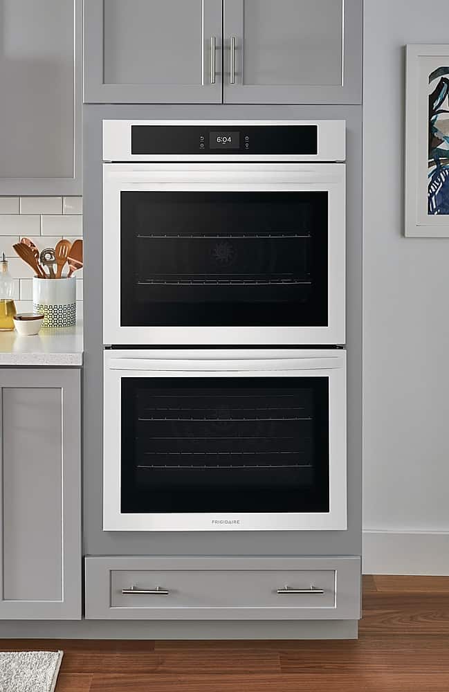 Alt View 18. Frigidaire - 30" Built-in Double Electric Wall Oven with Fan Convection - White.