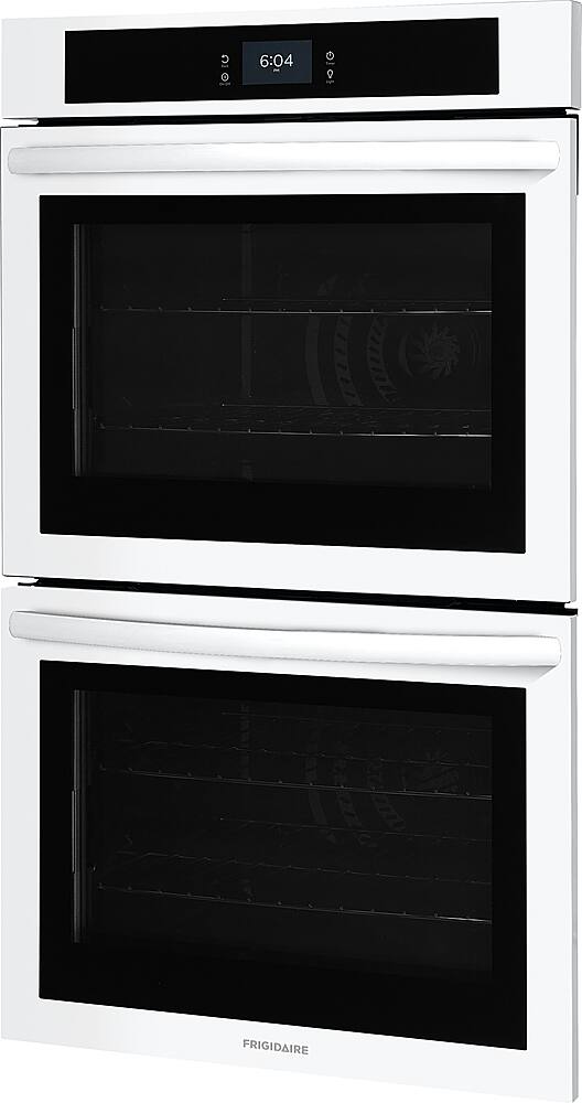 Left. Frigidaire - 30" Built-in Double Electric Wall Oven with Fan Convection - White.