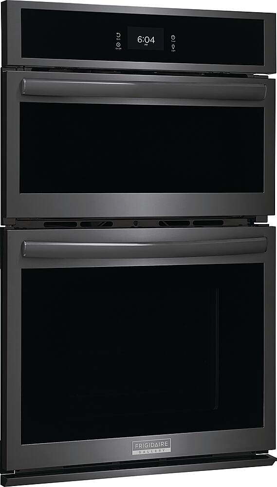 Angle. Frigidaire - 27" Built-in Electric Wall Oven/Microwave Combination - Black Stainless Steel.