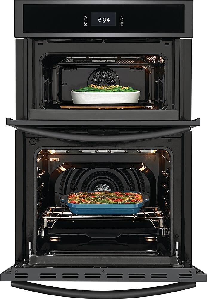 Alt View 14. Frigidaire - 27" Built-in Electric Wall Oven/Microwave Combination - Black Stainless Steel.
