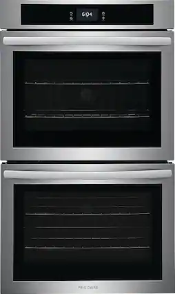 Front. Frigidaire - 30" Double Electric Wall Oven with Fan Convection - Stainless Steel.