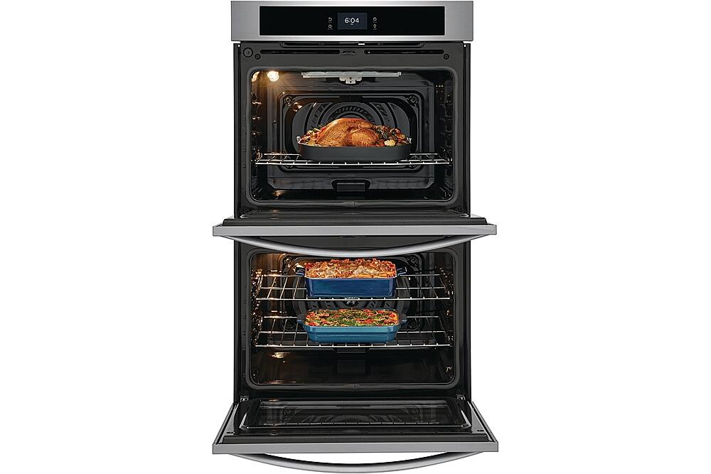Alt View 11. Frigidaire - 30" Double Electric Wall Oven with Fan Convection - Stainless Steel.
