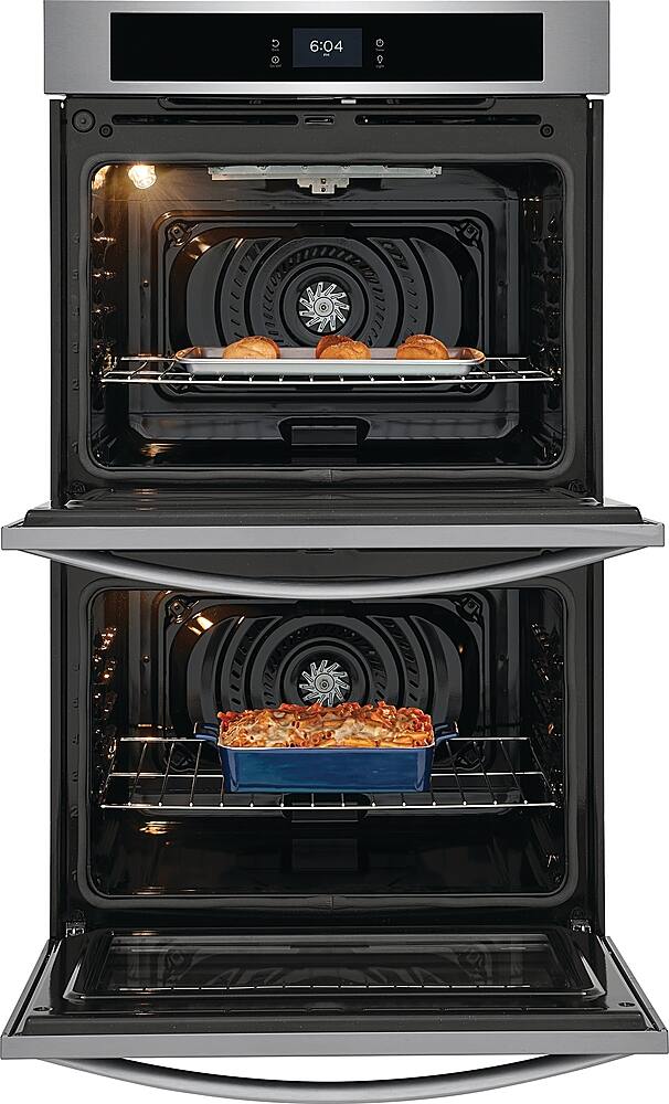 Alt View 2. Frigidaire - 30" Double Electric Wall Oven with Fan Convection - Stainless Steel.