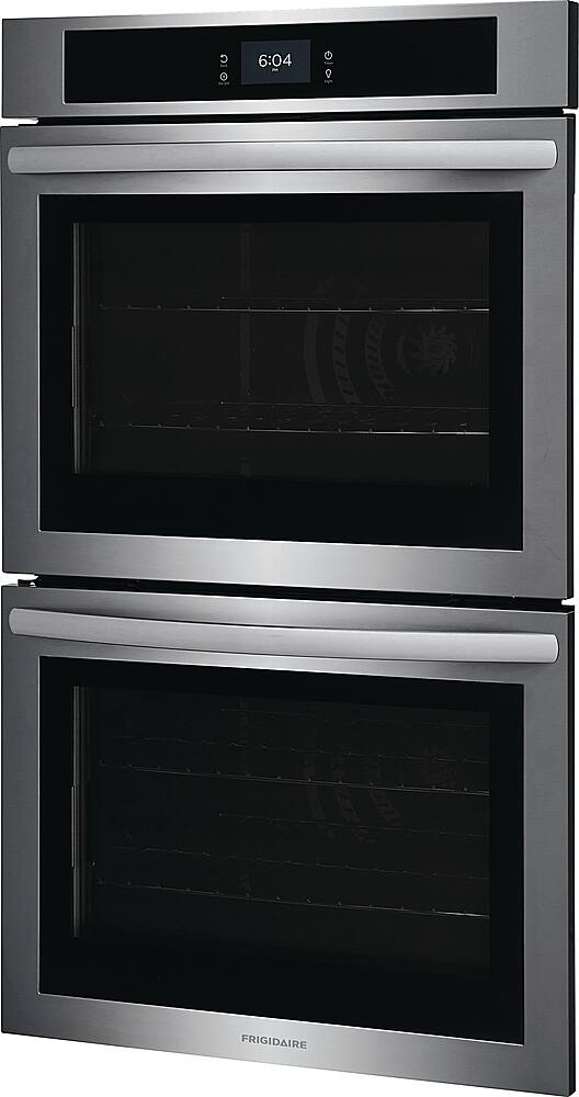 Left. Frigidaire - 30" Double Electric Wall Oven with Fan Convection - Stainless Steel.