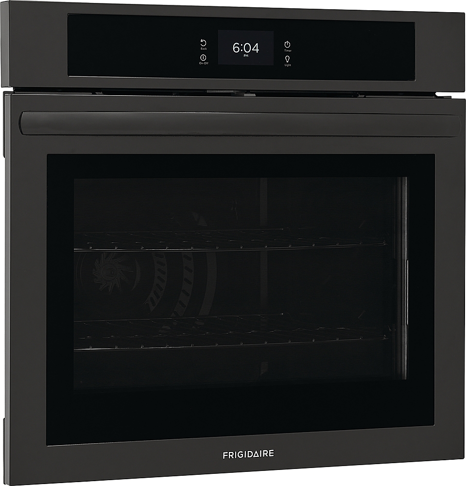 Angle View: Frigidaire - 30" Built-in Single Electric Wall Oven with Fan Convection - Black